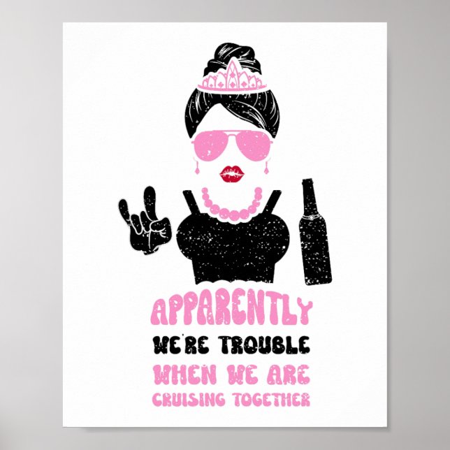 Póster Dama de honor Aparentemente somos problemas cuando (Frente)