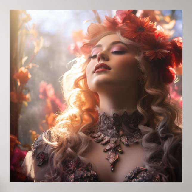 Póster Dama de la Corona de Flores (Frente)