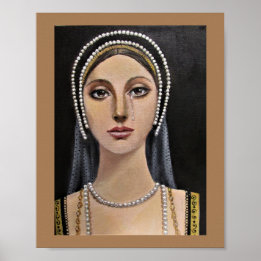 Póster Dama de la Era Tudor Inglesa/ poster