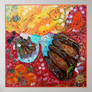 Póster Dama de la Naturaleza y las épocas del Año