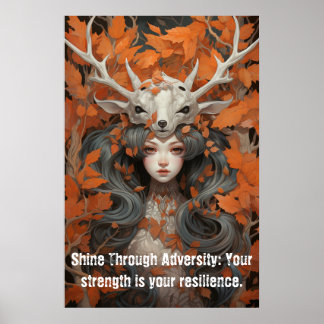 Póster Dama de las hojas