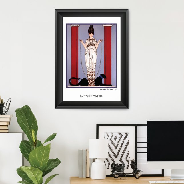 Póster Dama de moda con pantera negra George Barbier (Subido por el creador)