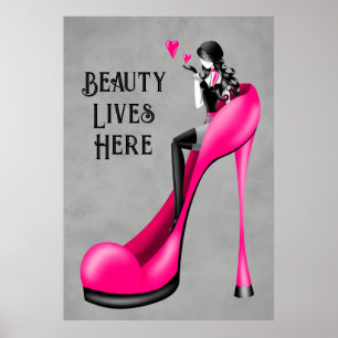 Póster Dama de moda en Stiletto
