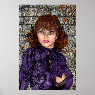Póster Dama de Morado