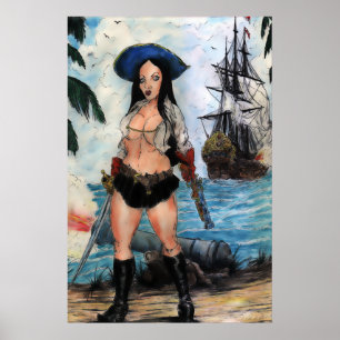 Póster Dama de Piratas