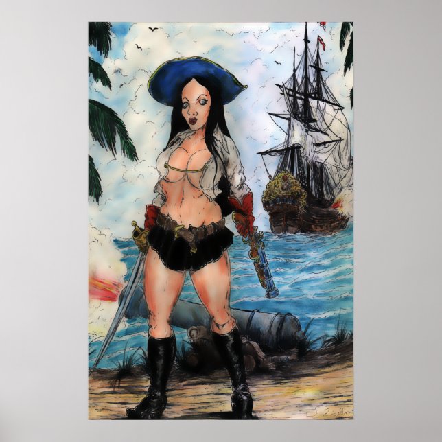 Póster Dama de Piratas (Frente)