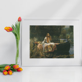 Póster Dama de Shalott en barco por John William Waterhou
