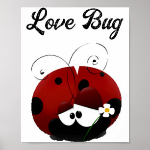 Póster Dama Del Amor Bicho Cute Dibujos Animados San Vale