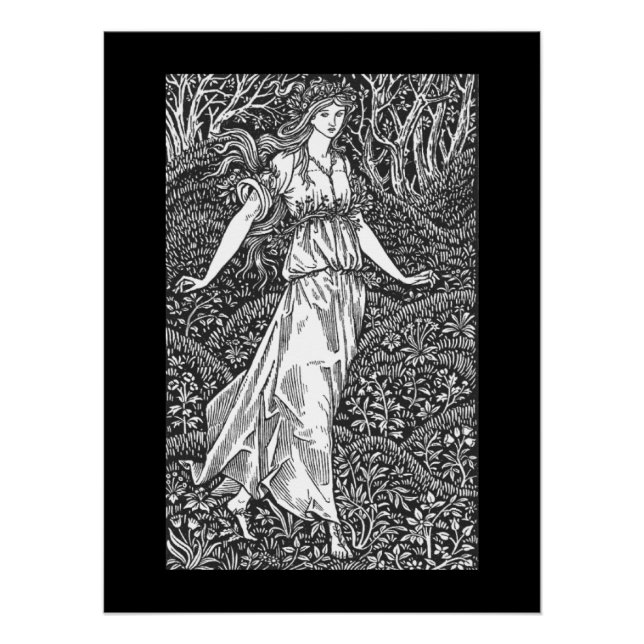 Póster dama del bosque (Anverso)