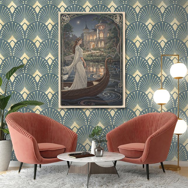 Póster Dama del lago Art Nouveau (Subido por el creador)