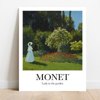 Póster Dama en el jardín de Claude Monet