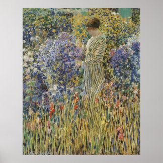 Póster Dama en un jardín de Frederick Frieseke, Bella Art