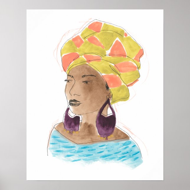 Póster Dama fuerte y bella (Frente)