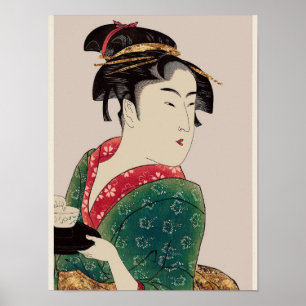 Póster Dama, japonés