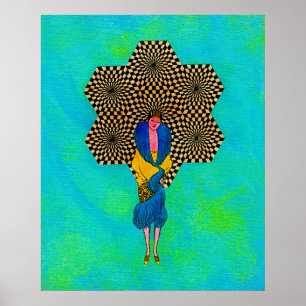 Póster Dama japonesa por Michael Moffa