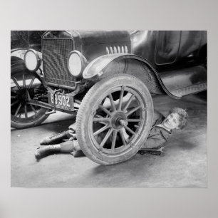 Póster Dama Mecánica, 1920. Foto Antigua