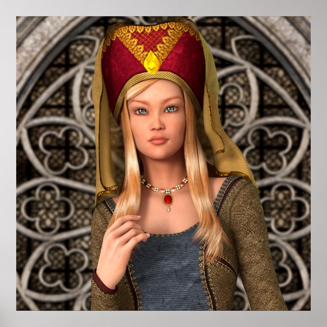 Póster Dama Medieval (Frente)