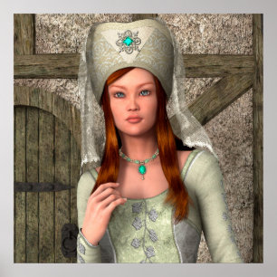 Póster Dama Medieval