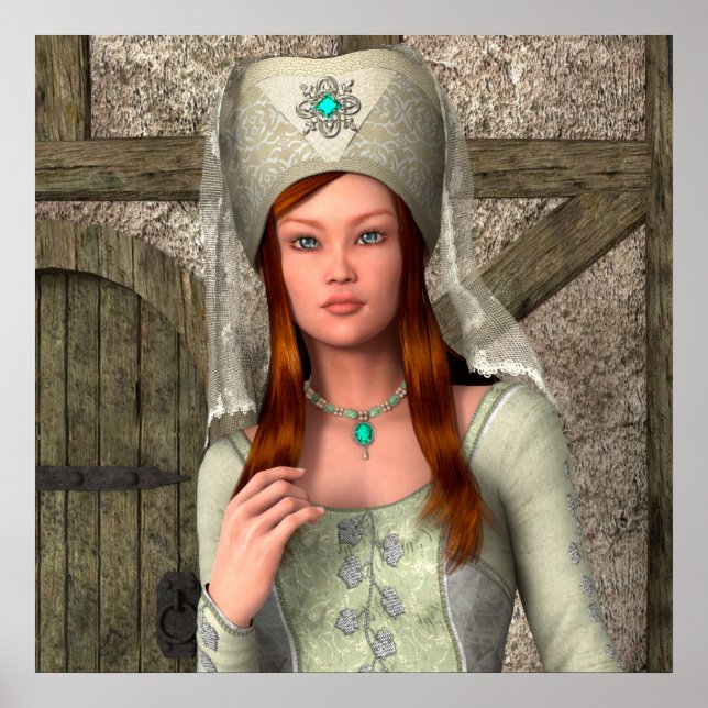 Póster Dama Medieval (Frente)