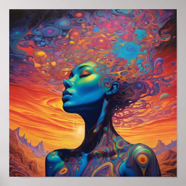Póster Dama psicodélica (Frente)