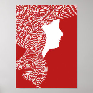 Póster Dama Roja