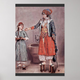 Póster Dama Turca Con Maid Por Liotard Jean-æTienne (B)