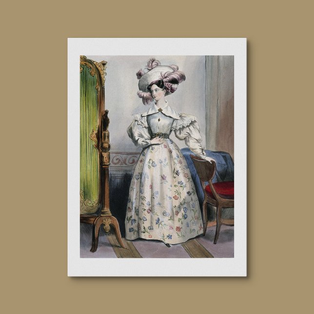 Póster Dama victoriana en falda floral - Elegante cosecha (Subido por el creador)