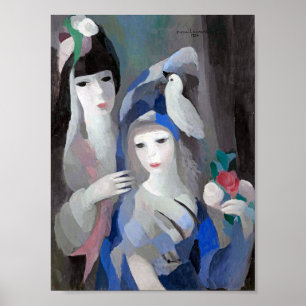 Póster Dama y Dove, Marie Laurencin