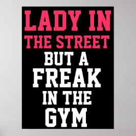 Póster Dama y Motivación para Entrenamiento de Freak