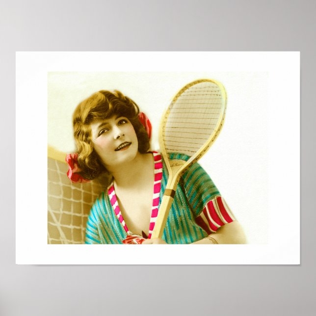 Póster Dama y tenis (Frente)