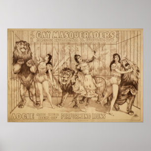 Póster Damas con LIONS Act VAUDEVILLE Poster