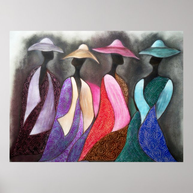 Póster Damas de iglesia africanas (Frente)