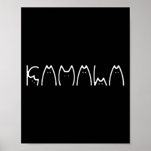 Póster Damas De Kamala Harris Cat Lettering 2024 Electi