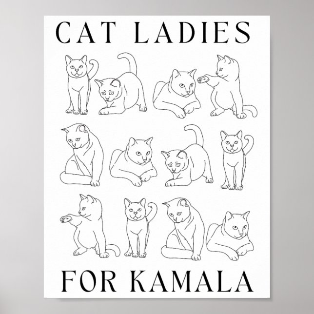 Póster Damas De Kamala Señora Presidenta Del Pueblo V (Frente)