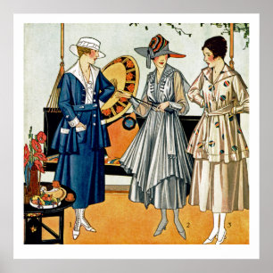 Póster Damas de moda