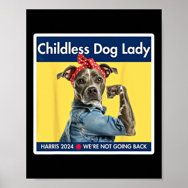 Póster Damas de perro Kamala Harris 2024 Presidente (Frente)