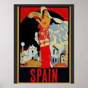 Póster Damas españolas, añadir texto