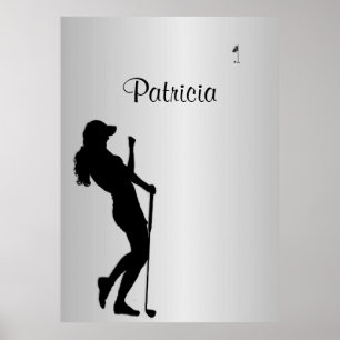 Póster Damas Golfer Personal 