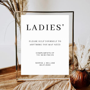 Póster Damas minimalistas renuevan el baño de la boda