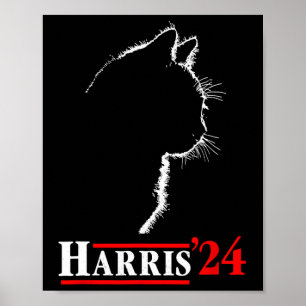 Póster Damas Para Kamala Funny Cat 2024 Presidente Kamala