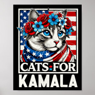 Póster Damas por Kamala Gato Divertido 2024 Presidenta Ka