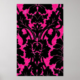 Póster Damasco rosa ~ Papel de ajuste de regalo 16.50x10.