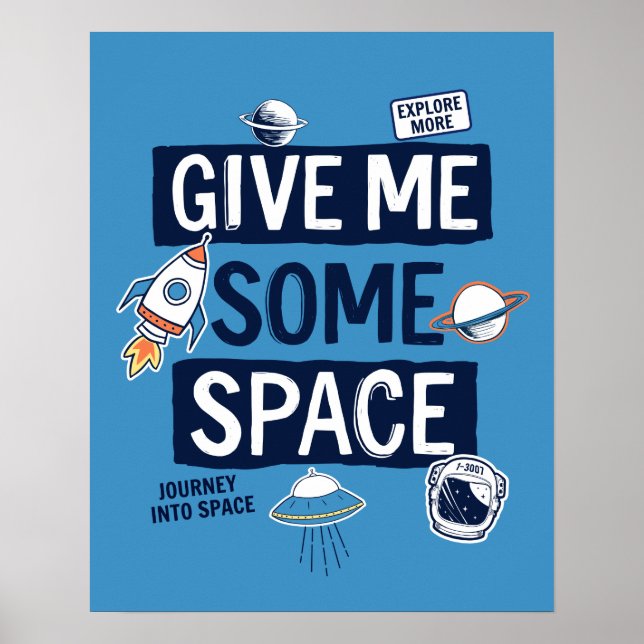 Póster Dame algo de espacio (Frente)