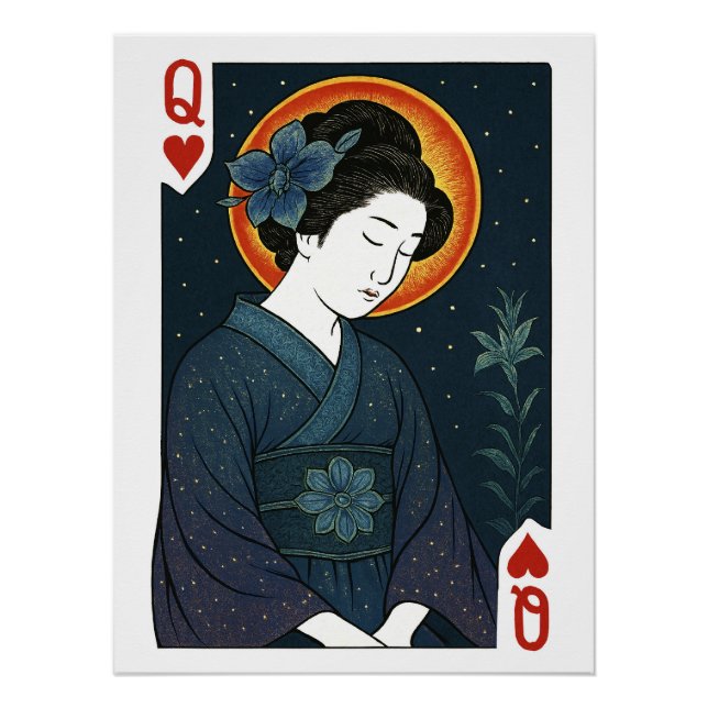 Póster Dame der Herzen – Japan Geisha  (Anverso)
