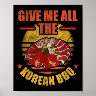 Póster Dame Todo El Bbq Coreano _ Bulgogi Barbeque
