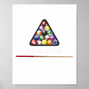 Póster Dame Un Descanso De Billiards Pool 8 Ll Po