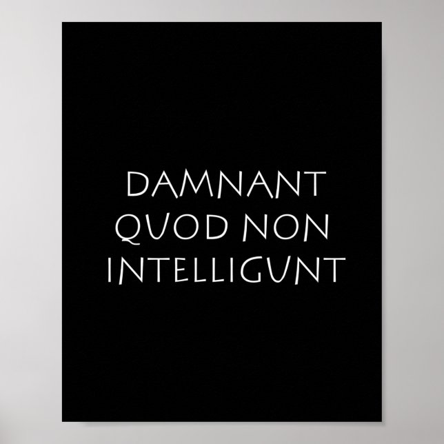 Póster Damnant quod non intelligunt (Frente)