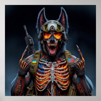 Póster Damned Doggie #00001 of the NFT collection Art