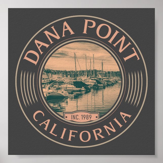 PÓSTER DANA POINT NARANJA CALIFORNIA - DANA POINT HARBOR (Frente)