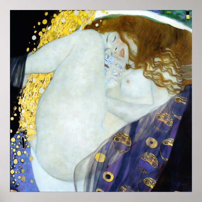 Póster Danae - Gustav Klimt - Art Nouveau (Frente)